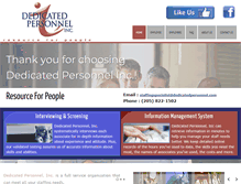 Tablet Screenshot of dedicatedpersonnel.com